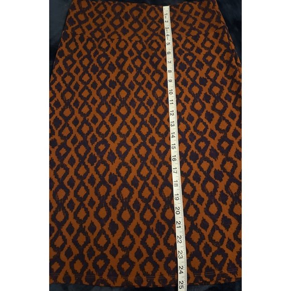 Set of 2 LuLaRoe Simply Comfy Pencil Skirts Blue Brown Geometric Women Size M - Picture 10 of 13